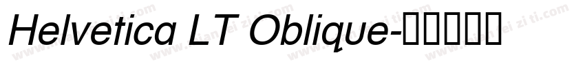 Helvetica LT Oblique字体转换